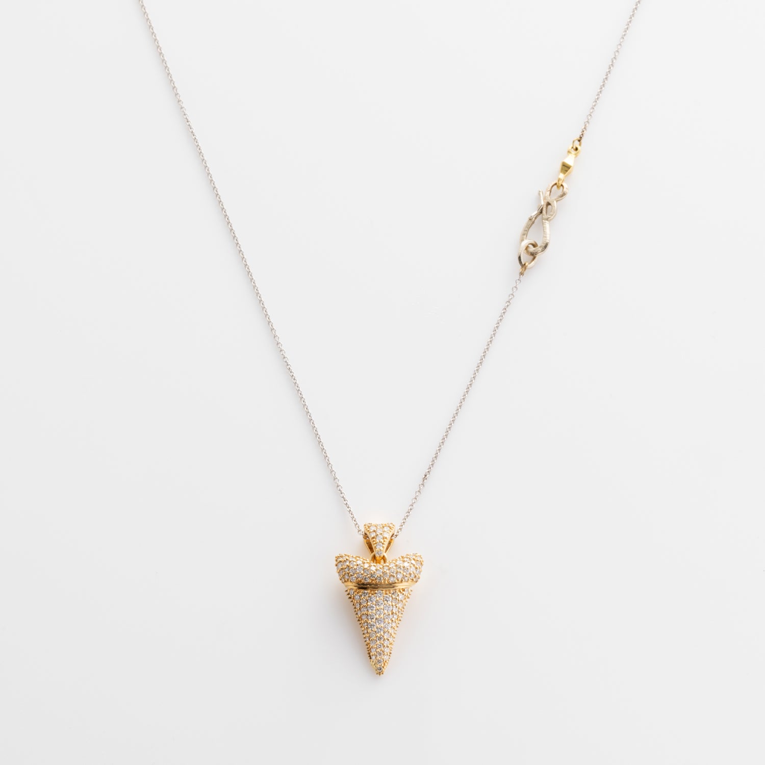 Pave Baby Shark Tooth Necklace