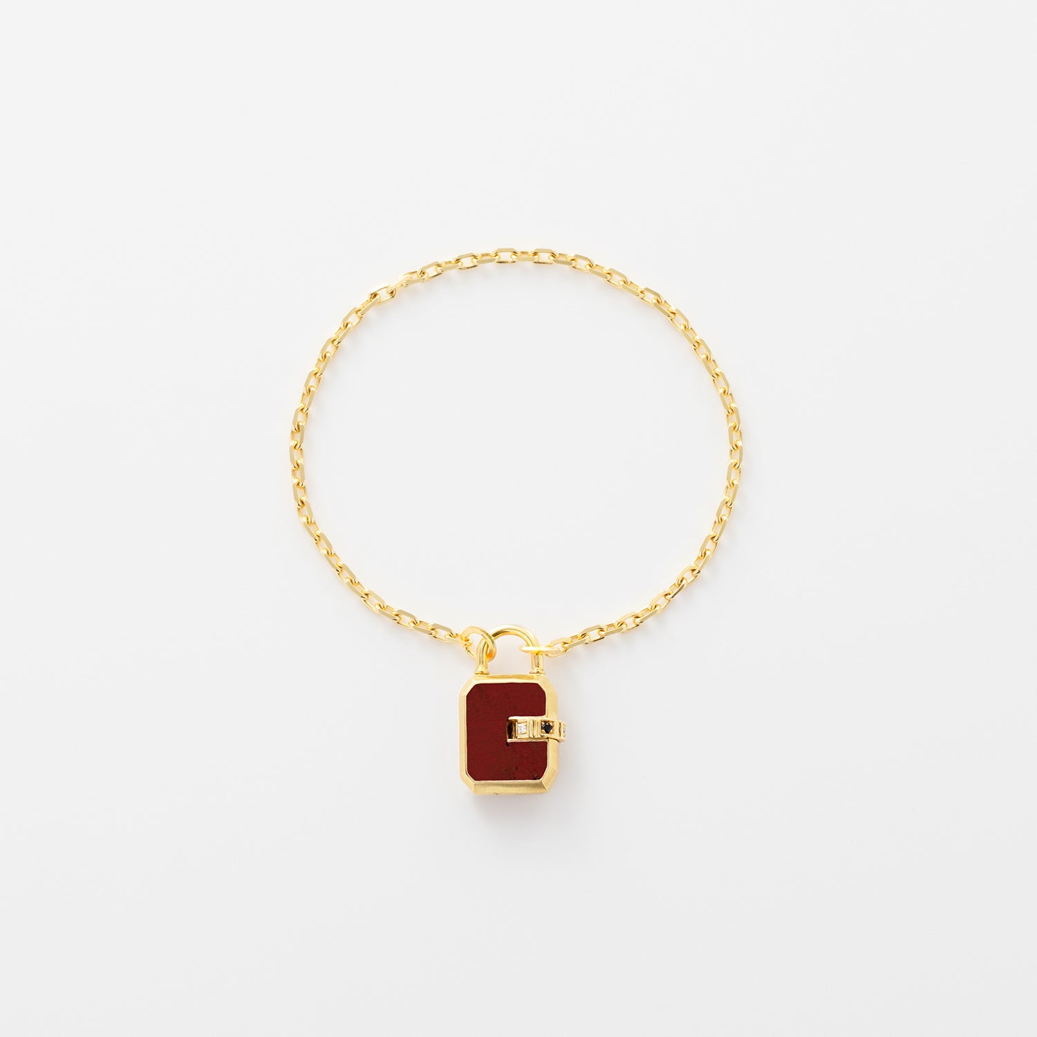 Mini Padlock Carnelian